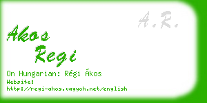 akos regi business card